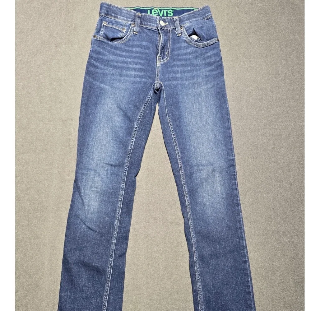 Levi's 511 Slim Fit Boys Jeans Blue Denim Adjustable Waist Size 14 Regular 27x29